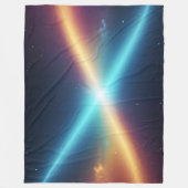 Abstract Cosmic Light Energy Glowing Space Fleecedecke (Vorderseite)