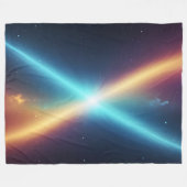 Abstract Cosmic Light Energy Glowing Space Fleecedecke (Vorderseite (Horizontal))