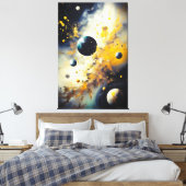Abstract Cosmos: Planets in Dance Leinwanddruck (Insitu (Schlafzimmer))