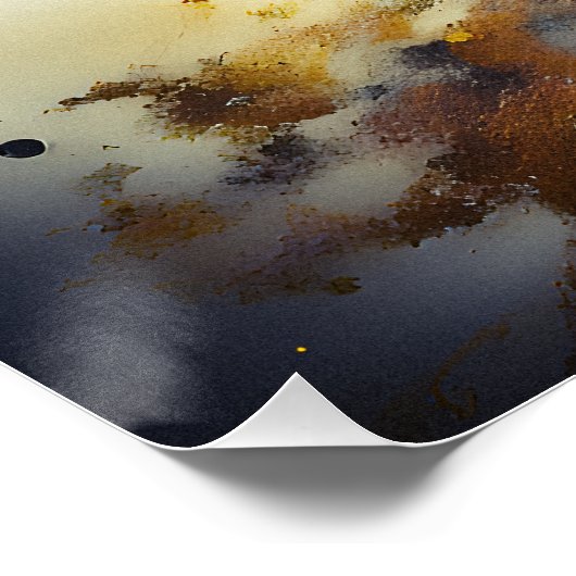 Abstract Cosmos: Planets in Dance Poster (Ecke)