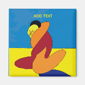 Abstract Couple On Beach Magnet (Vorne)