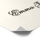 Abstract Cream Wedding Poster  (Ecke)