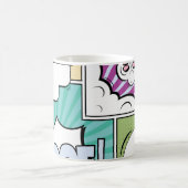 Abstract creative concept comic pop art style blan kaffeetasse (Mittel)