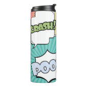 Abstract creative concept comic pop art style blan thermosbecher (Nach links gedreht)
