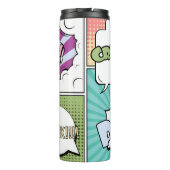Abstract creative concept comic pop art style blan thermosbecher (Rückseite)
