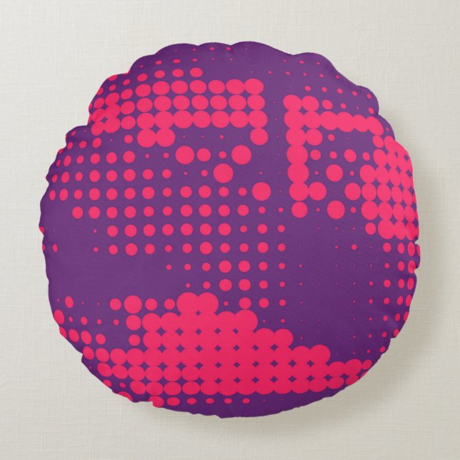 Abstract Creative concept comics pop art style bla Rundes Kissen (Vorderseite)