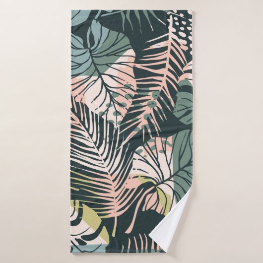 Abstract creative seamless pattern with tropical p badehandtuch (Badehandtuch)