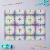 Abstract Cross pattern pretty watercolor faith  Seidenpapier (Basteln)