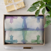 Abstract Cross pattern pretty watercolor faith  Seidenpapier (Geschenk)