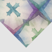 Abstract Cross pattern pretty watercolor faith  Seidenpapier (Detail)