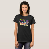 Abstract Crying Eye Purple Butterfly Soft Girl Aes T-Shirt (Vorne ganz)