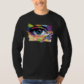 Abstract Crying Eye Purple Butterfly Soft Girl Aes T-Shirt (Vorderseite)