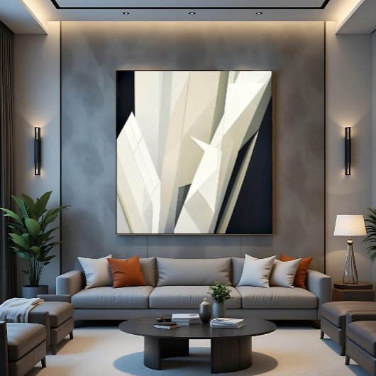 Abstract Crystalline Geometry Leinwanddruck