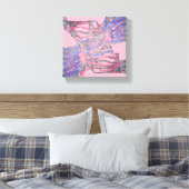 Abstract Current Rhapsody Canvas Leinwanddruck (Insitu (Schlafzimmer))