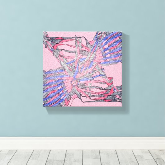 Abstract Current Rhapsody Canvas Leinwanddruck (Insitu (Holzboden))