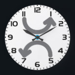 Abstract Curved Arrows Exchange Symbolic Flow Große Wanduhr<br><div class="desc">Keep track of time with a touch of modern sophistication with this abstract curved arrows wall clock. The minimalist icon design with its vibrant blue accent serves as a functional piece of art for your office, studio, or home. Representing a streamlined process and the continuous flow of time, this professional...</div>