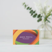 Abstract Curves Psychologist Business Card Visitenkarte (Stehend Vorderseite)