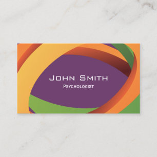 Abstract Curves Psychologist Business Card Visitenkarte