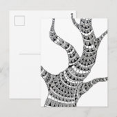 Abstract Curvy Tree Pen Drawing  Postkarte (Vorne/Hinten)
