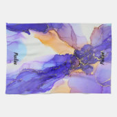 Abstract Custom Purple Orange Geschirrtuch (Horizontal)