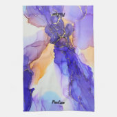 Abstract Custom Purple Orange Geschirrtuch (Vertikal)