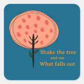 Abstract Cute Fruit Tree Quadratischer Aufkleber (Vorderseite)