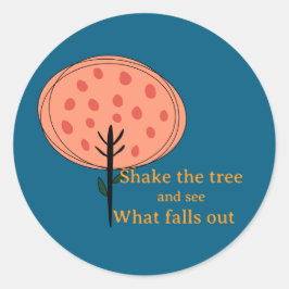 Abstract Cute Fruit Tree Runder Aufkleber