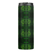 Abstract Cyber Pattern | Black & Lime Plasma Thermosbecher (Rückseite)