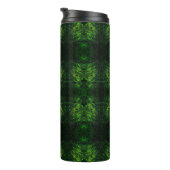 Abstract Cyber Pattern | Black & Lime Plasma Thermosbecher (Nach rechts gedreht)