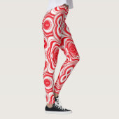 Abstract Cyber Pattern | Hypnotic Red/White  Leggings (Rechts)