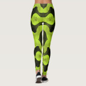 Abstract Cyber Pattern | Neon Lime & Black Leggings (Rückseite)