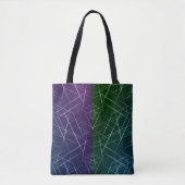 Abstract Cyber Pattern | Purple & Emerald Grid Tasche (Vorderseite)