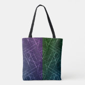 Abstract Cyber Pattern | Purple & Emerald Grid Tasche (Rückseite)