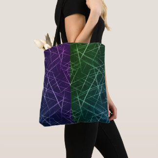 Abstract Cyber Pattern | Purple & Emerald Grid Tasche