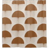 Abstract Dandelion Boho Duschvorhang (Vorderseite)