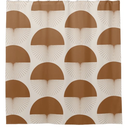 Abstract Dandelion Boho Duschvorhang (Vorderseite)