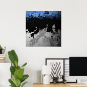 Abstract dark blue and Schar Poster (Heimbüro)