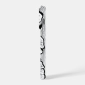 Abstract Dark Blur Gradient Minimalist Aesthetic iPhone Hülle (Linke Seite)