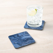 Abstract Deep Blue Marble Getränkeuntersetzer (Rechte Seite)