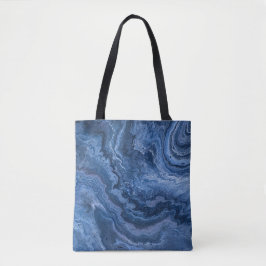 Abstract Deep Blue Marble Tasche