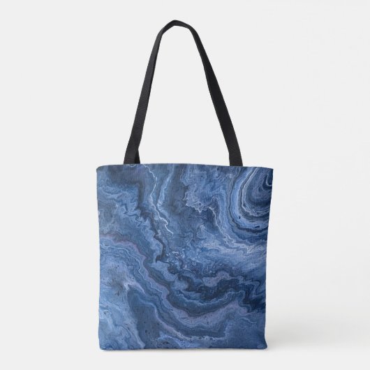Abstract Deep Blue Marble Tasche (Rückseite)