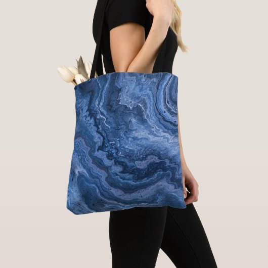 Abstract Deep Blue Marble Tasche (Von Nahem)