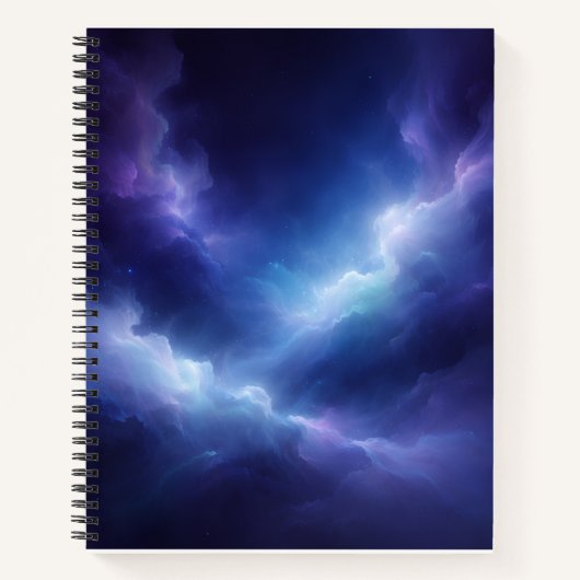 Abstract Deep Space Spiral Notebook Notizblock (Vorderseite)