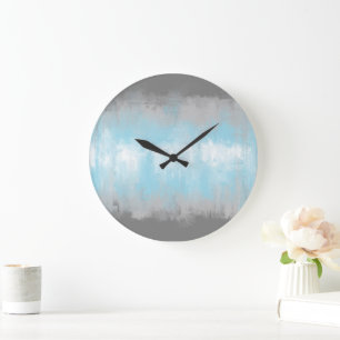 Abstract Demiboy Pride Flag Große Wanduhr
