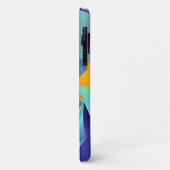 Abstract Design 290 Cubism Blue Orange Case-Mate iPhone Hülle (Hinten/Links)