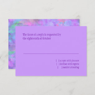 Abstract Design Bat Mitzvah UAWG RSVP Karte