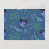 Abstract Design Blue Freerful Postcard Abstract Postkarte (Vorderseite)