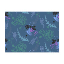 Abstract Design Blue Freerful Postcard Abstract