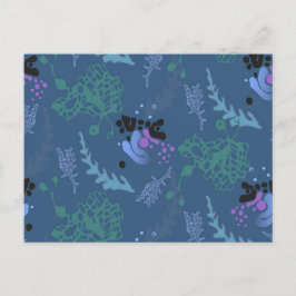 Abstract Design Blue Freerful Postcard Abstract Postkarte