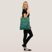 Abstract Design Blue Green Waves Shapes Tasche (Am Model)
